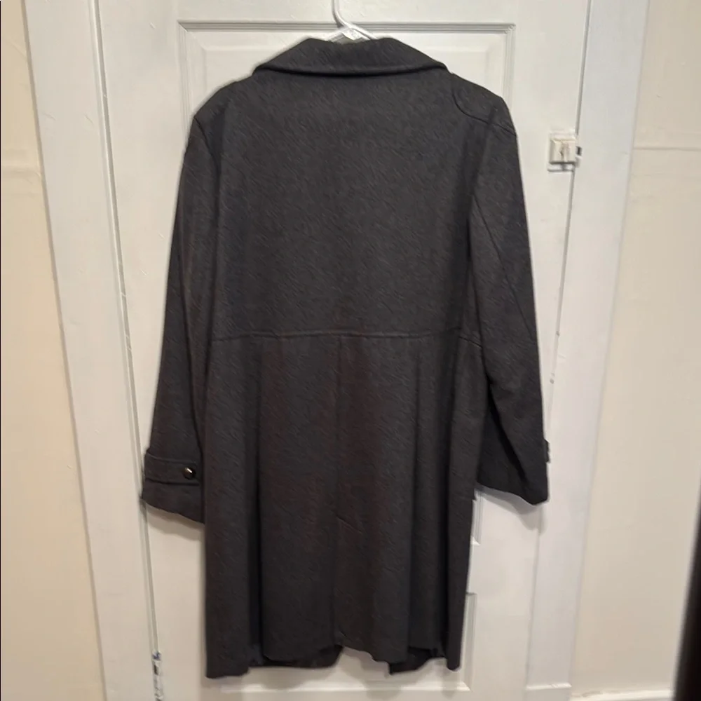 Tallissime Charcoal Military Inspired Wool Coat Size 18W - Picture 4 of 12